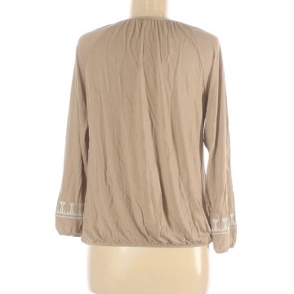 Boho Beige Long Sleeve Shirt - Picture 2 of 6